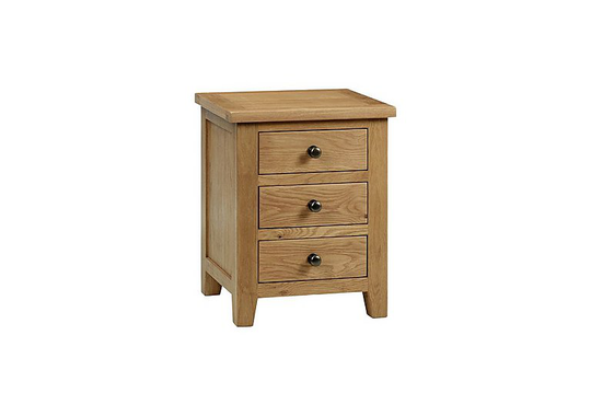 Addison 3 Drawer Bedside Cabinet - Brown
