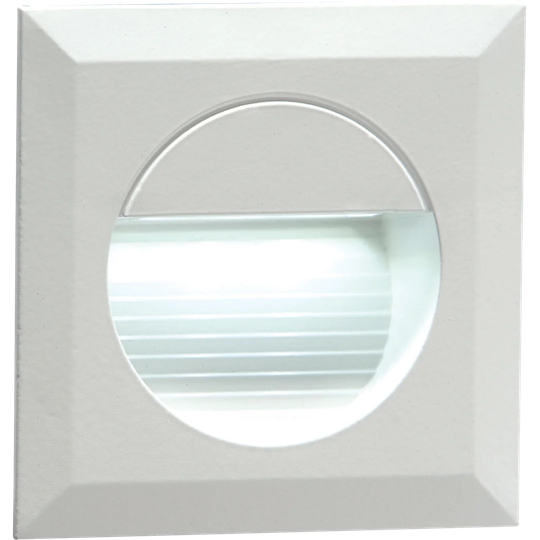 230V IP54 Recessed Square Indoor/Outdoor LED Guide/Stair/Wall Light White LED