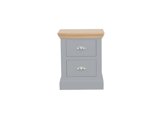 Ottaway 2 Drawer Small Bedside - Grey