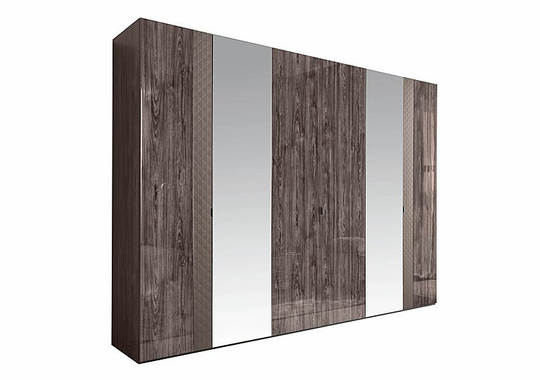 ALF - Trillo 6 Door Mirrored Wardrobe - Grey