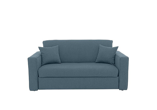 Versatile Small 2 Seater Fabric Sofa Bed with Box Arms