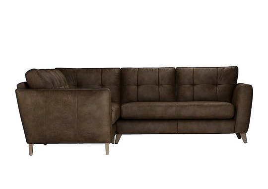 The Lounge Co. - Hermione Leather Corner Sofa - Brown