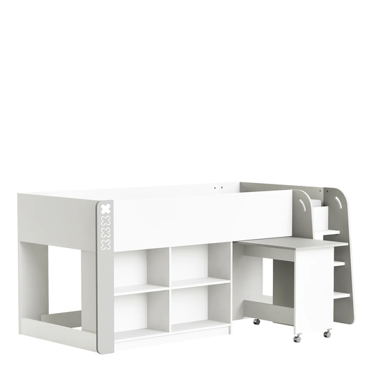 Patton Single Mid Sleeper Cabin Bed with Desk