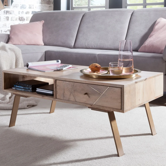 Jamison Solid Wood Coffee Table with Storage