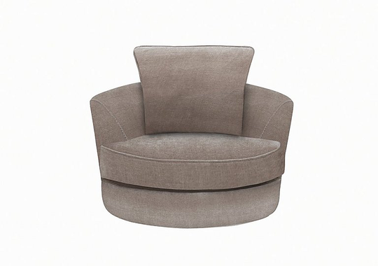 Home Fabric Swivel Chair - Brown
