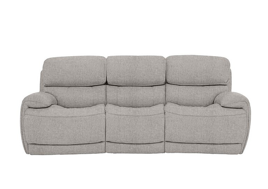 Relax Station Rocco 3 Seater Fabric Power Rocker Sofa with Power Headrests - Grey