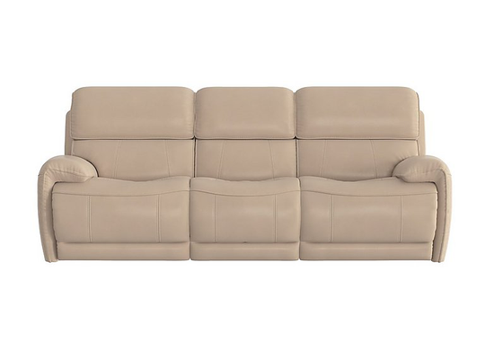 Link 3 Seater Leather Power Recliner Sofa with Power Headrests- World of Leather