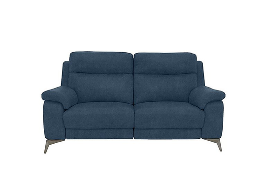 Missouri 2 Seater Fabric Power Recliner Sofa - Blue