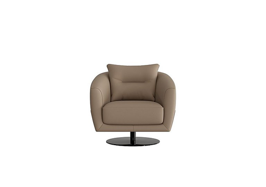 Nicoletti - Mimmo Leather Swivel Chair - Beige