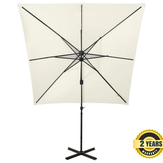 Jazlynn 2.5m Square Cantilever Parasol with Lights