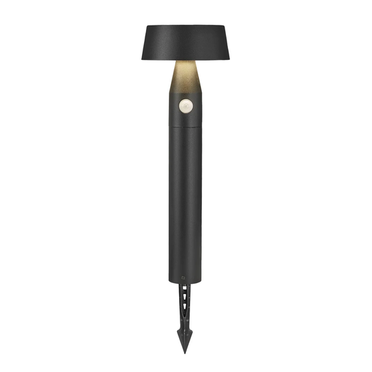 Anatasia Black Solar Powered Metal Pathway Lights