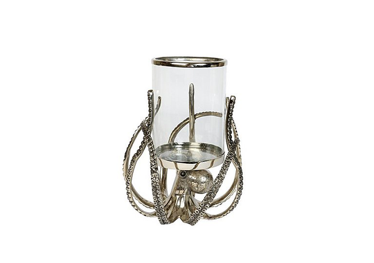 Culinary Concepts - Octopus Hurricane Lantern - Silver