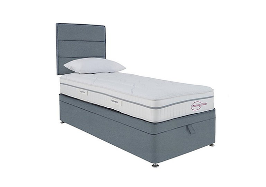 Sleepeezee - Memory Touch Ortho End-lift Ottoman Divan Set - Single - Blue