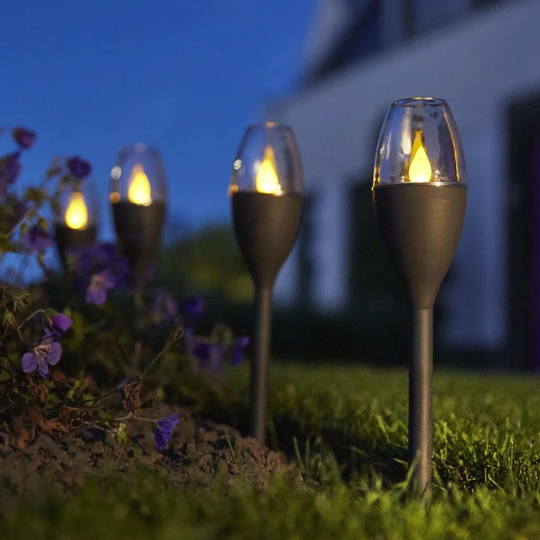 Luxform Solar LED Garden Mini Stake Lights Jive Grey