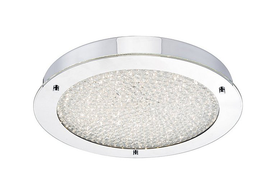 Peta Large Chrome Flush Ceiling Light
