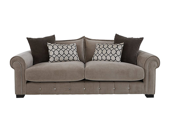 Alexander and James - Sumptuous 4 Seater Fabric Sofa - Grey