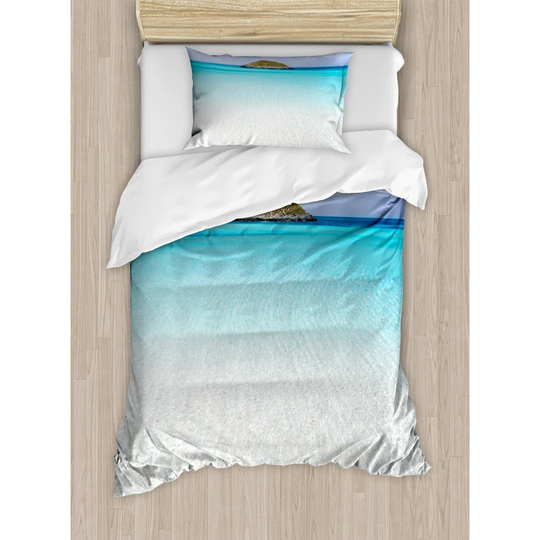 Singh Blue 100% Brushed Microfibre Duvet Cover Set