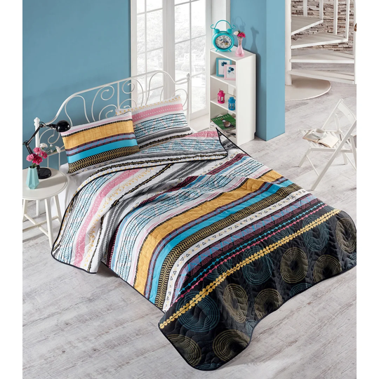 Novelli Quilted Bedspread Set with 2 Pillows