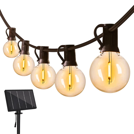Alitsia 24.4M Solar Powered 42 - Bulb Festoon Lights String Light