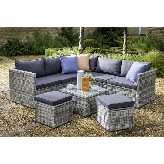 Cirrus Square Casual Lounge Set With Stools