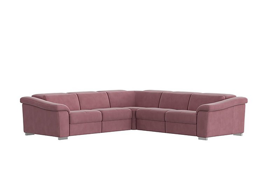 Nicoletti - Galileo Fabric Large Corner Sofa - Pink