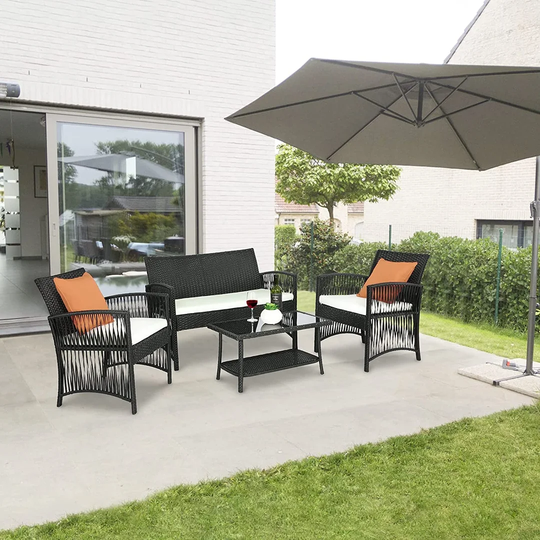 Abie 4 - Person Sofa Set with Cushions