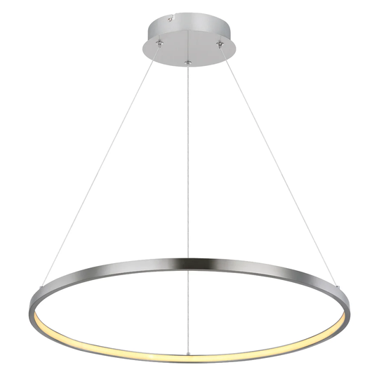 Metal 1-Light Crystal Geometric LED Pendant