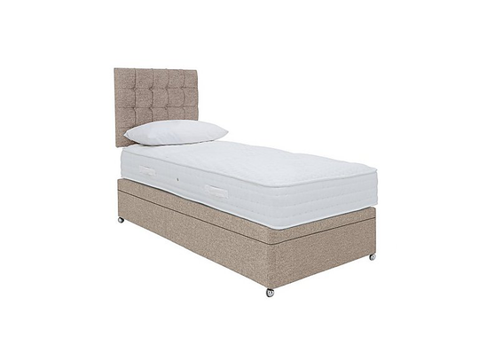 Sleep Story - Ergo 1000 Side Ottoman Divan Set - Single - Natural