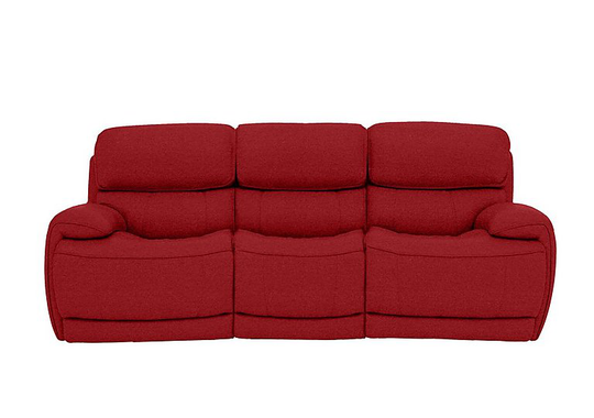 Relax Station Rocco 3 Seater Fabric Power Rocker Sofa with Power Headrests - Red