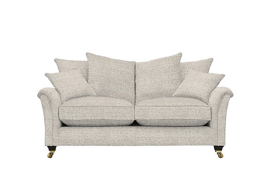 Parker Knoll - Devonshire Large 2 Seater Pillow Back Fabric Sofa - Grey