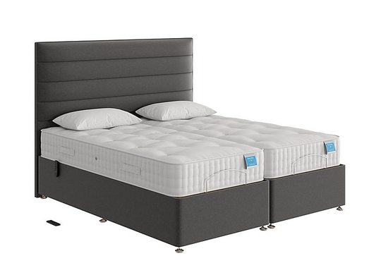 Sleep Story - Natural Comfort Adjustable Divan Bed - Super King - Grey