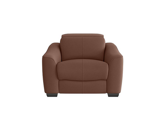 Xavier Fabric Recliner Chair with Power Headrests - Brown