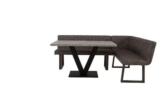 Rocket Dining Table and Compact Earth Right Hand Facing Corner Bench Dining Set