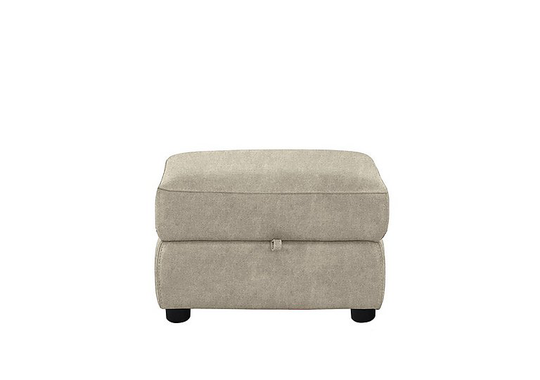 Snug Fabric Storage Footstool - Beige