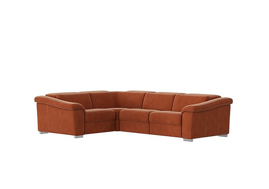 Nicoletti - Galileo Fabric Corner Power Recliner Sofa - Orange