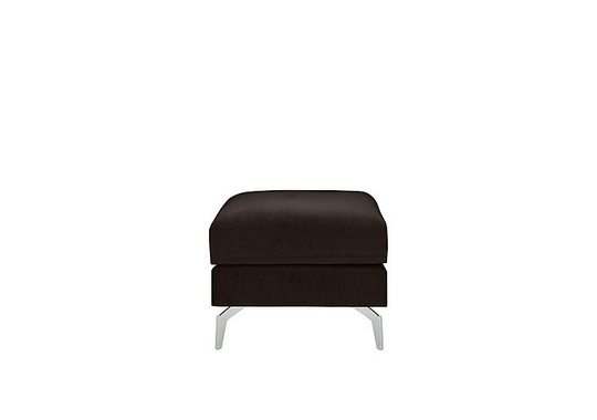 Skylar Fabric Footstool - Brown