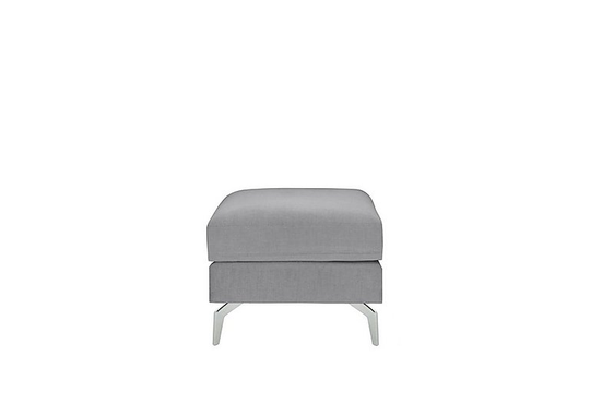 Skylar Fabric Footstool - Grey