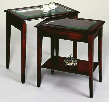 Tarporley Glass Top 2 Piece Nest of Tables