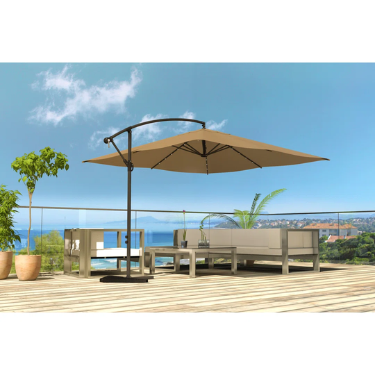 Antoinett Solenzara Bulle Grey : LED Parasol 3X3m