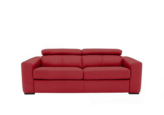 Infinity 3 Seater Leather Sofa Bed - Red- World of Leather