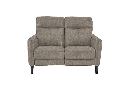 Compact Collection Petit 2 Seater Fabric Power Recliner Sofa - Mink