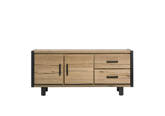 Habufa - Detroit 2 Door 2 Drawer Small Sideboard - Brown