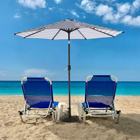 2.7 M Parasol, Tilting Garden Umbrella, Market Umbrella With Hand Crank, Uv Protection Patio Umbrella