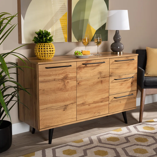 Alphonsus 120Cm Wide 3 Drawer Sideboard
