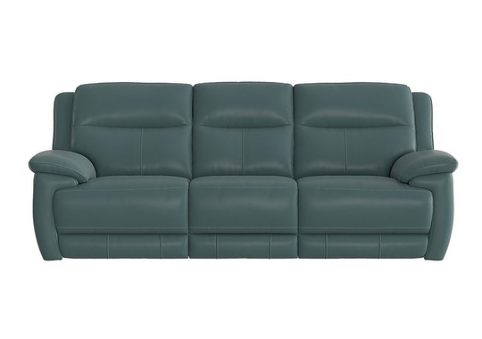 Touch 3 Seater Leather Sofa - Green- World of Leather