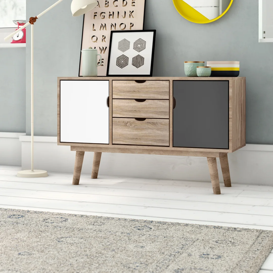 Ezra 125 Cm Wide 3 Drawer Sideboard