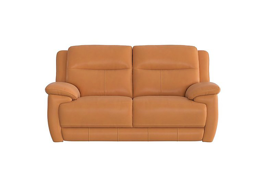 Touch 2 Seater Leather Sofa - Yellow- World of Leather