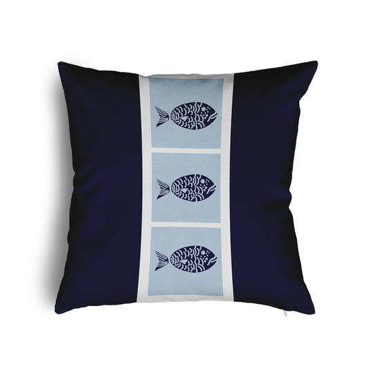 Cisbrough Fish Chips Nautical Square Scatter Cushion with Filling