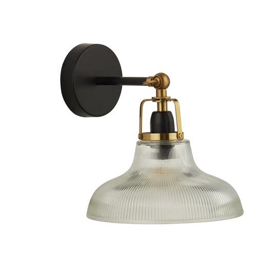 Gaiser 1 - Light Dimmable Black and Brass Armed Sconce