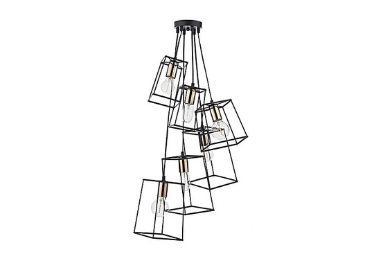 Asher 6 Light Cluster Pendant - Black